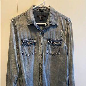 Forever 21 long sleeve denim shirt